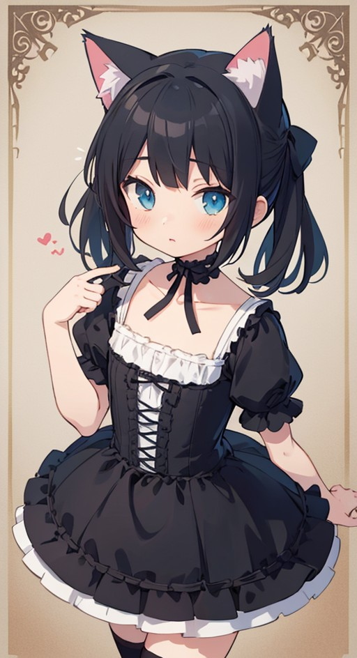 AI生成猫メイド